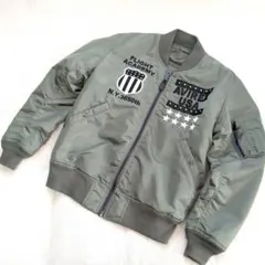 AVIREX フライトジャケット ラム革スタッズワッペン 希少！MAー1