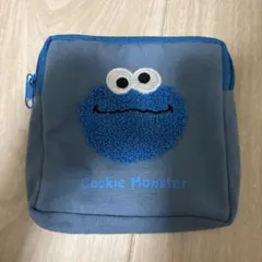 クッキーモンスター　セサミストリート　もこもこポーチ2 ポーチ　カプセルトイ