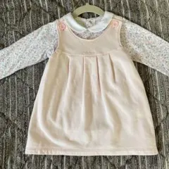 【美品】MIKIHOUSE ワンピース他 ピンク×小花柄 80cm