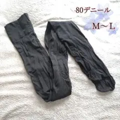 *≪80デニール≫＊ブラックカラー　タイツ　Ｍ〜L