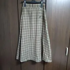 【1088】チェック柄フレアスカート