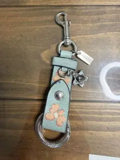 COACH 花柄 キーホルダー・キーリング