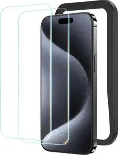 iPhone15ProMax用 保護ガラスフィルム 2枚セット 6.7インチ