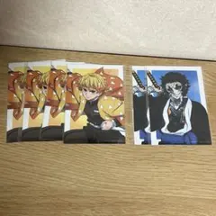 鬼滅の刃アニプレックスオンラインくじ　ランダムブロマイド　我妻善逸×4 獪岳×2