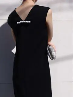 YOKO CHAN ヨーコチャン フレンチスリーブワンピース 半袖 パール 36 