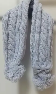 any FAM ケーブルニット マフラー ラベンダー キッズ