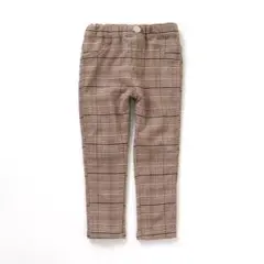 100cm ブラウン系チェックパンツ