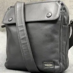 鳩ぽっぽ様専用 PORTER AMAZE オールレザー ショルダーバッグ 黒