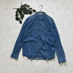 8515✾moussy マウジー✾デニムシャツ【2】綿100% /長袖/羽織のサムネイル