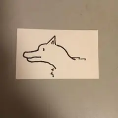 手描きイラストかわいい犬 犬の横顔 シンプルな線画 犬の絵