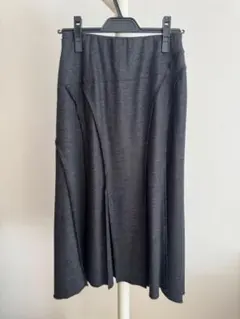 Gabardine K.T グレー ミモレ丈スカート