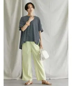 週末限定価格❣️AMERICAN HOLIC　ドロストワイドパンツ イエロー