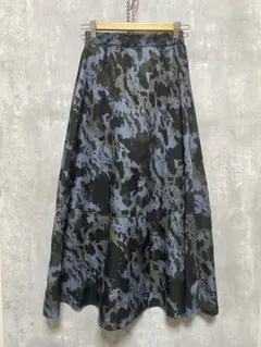 ciaopanic チャオパニック　ロングスカート　柄　ブルー　ブラック　ゴム