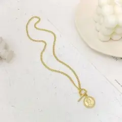 ゴールド コイン OTチェーン 硬貨 ネックレス #C137-5