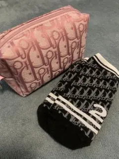 【美品】Christian Dior トロッター ポーチ ピンク　靴下セットのサムネイル