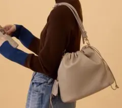 【ZOZO限定】3WAY巾着ショルダーバッグ グレイッシュベージュ