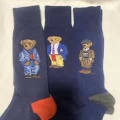 ポロ ラルフローレンのメンズソックス、3足セット26-28cm、新品