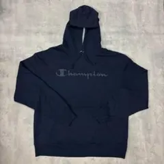 00s champion チャンピオン ロゴ スウェット パーカー ネイビー