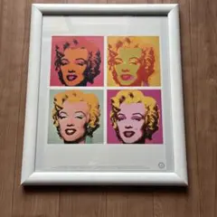 油絵 アンディ・ウォーホル モンロー 人物画 F6 額付き 手描き 肉筆
