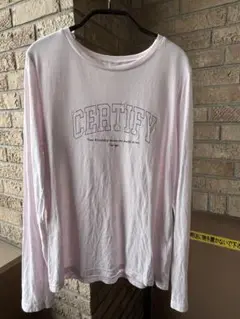 CERTIFY 長袖カットソー 薄いピンク