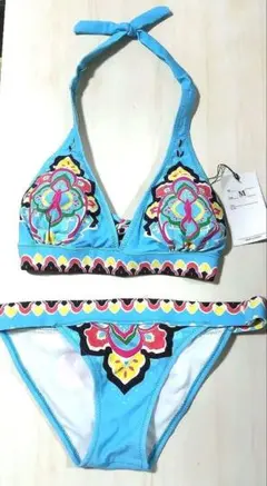 新品★エスニック柄ビキニ★リングおまけ付き