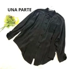 UNA PARTE【L】襟付きシャツトップス レース 長袖 おしゃれ 可愛い 