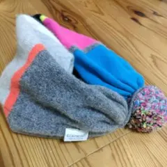 ERIBE スヌード マフラー ネックウォーマー キャップ 2way