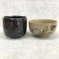 平戸焼系 陶窯】江戸時代【札場窯 木原焼】染付 茶椀 金継直有 サイズ