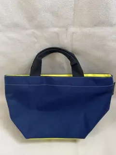 エルベシャプリエ　ネイビー✖️イエロー　舟形トートバッグ1027Nのサムネイル