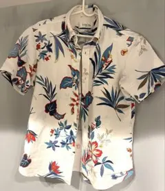 MAJUN かりゆしウェア　スリムフィット 半袖アロハシャツ M