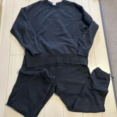 【セットアップ】NIKE AIRスウェット　パンツ　スウッシュ　刺繍ロゴ　黒