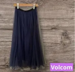 【ladies】Volcom ボルコム ネイビー チュール ロングスカートのサムネイル