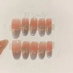 ネイルチップ グラデーション マグネットキラキラ