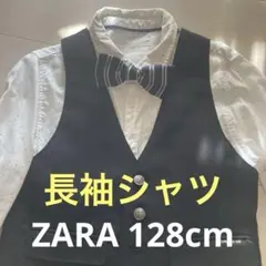 ZARA ドット柄長袖シャツ 8 (128cm)