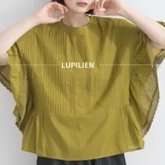 Lupilien レースパッチワーク 細ピンタック フレアプルオーバー インド製