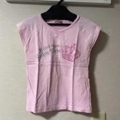 【最終値下げ】子供服　英字プリントTシャツ　ピンク　140cmのサムネイル