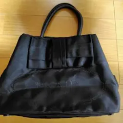 PRADA ブラック トートバッグ リボン付き