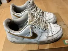 Nike Air Force 1 ホワイト/ゴールド　27.5cm