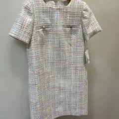 新品❤️半袖膝丈ワンピース マルチカラー チェック