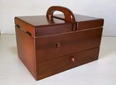 裁縫箱 天然木 ソーイング収納ボックス ☆メーカー証明書☆説明書付き【未使用 】