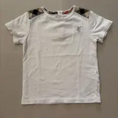 BURBERRY ホワイト Tシャツ 18M チェック柄