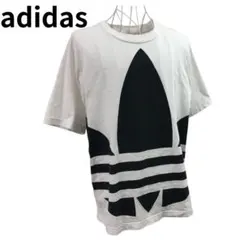 adidas アディダス 半袖 Tシャツ ホワイト ブラック ビッグロゴ