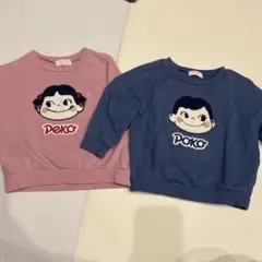 ペコちゃん ポコちゃん トレーナー 2枚セット　しまむら