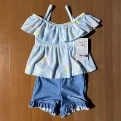 【限定価格 9/30まで】　すみっコぐらし フリル付き　水着 セパレート　110