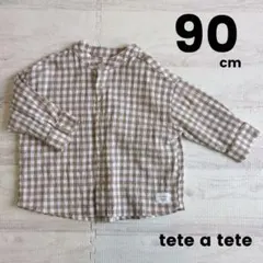 tete a tete チェック柄シャツ 90cm