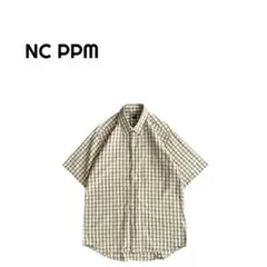 【美品】Vintage 00s シアサッカーチェック コットン 半袖 シャツのサムネイル