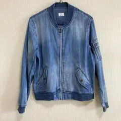 Cepo デニム　ブルー MA-1ジャケット