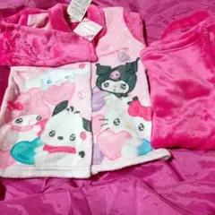 mさま専用。シナモン他サンリオキャラクターパジャマ　フリース　110センチ