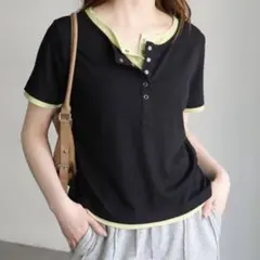 Tip Top 配色シアー×ヘンリーネックレイヤードTのサムネイル