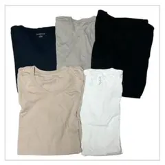 Tシャツ 5枚セット まとめ売り Vネック クルーネック 着回し抜群！